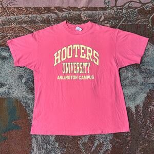 Vintage Hooters University Arlington Campus Pink Tee